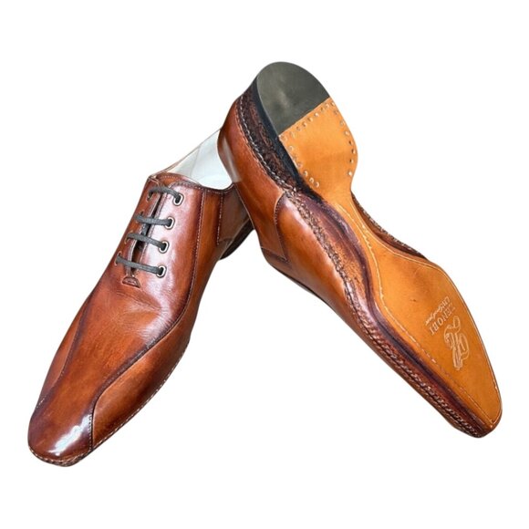 ZENOBI GOODYEAR WELT SADDLE OXFORDS ITALIAN MENS DRESS SHOES NEW EU 42 main image 5